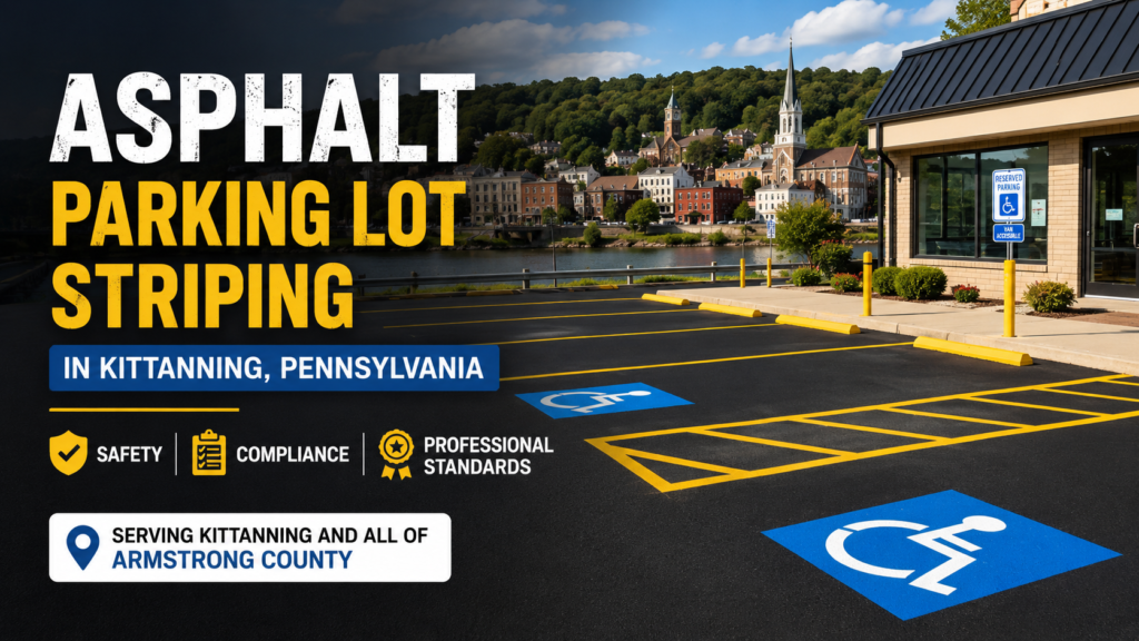 Asphalt Parking Lot Striping in Kittanning, Pennsylvania: Safety, Compliance, and Professional Standards in Armstrong County